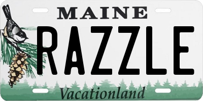 ME license plate RAZZLE