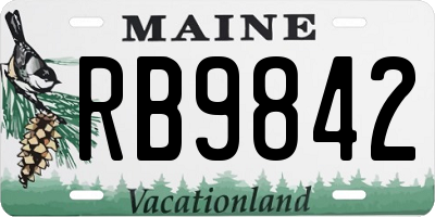 ME license plate RB9842