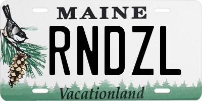 ME license plate RNDZL