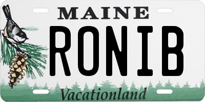 ME license plate RONIB