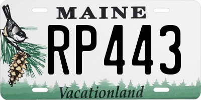 ME license plate RP443