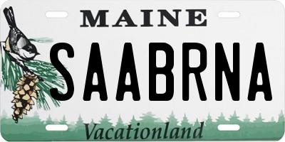 ME license plate SAABRNA