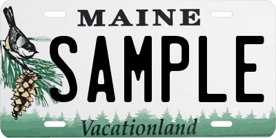 ME license plate SAMPLE