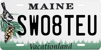 ME license plate SW08TEU