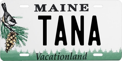 ME license plate TANA