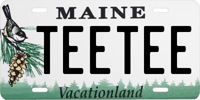 ME license plate TEETEE