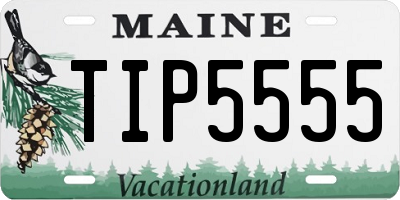 ME license plate TIP5555