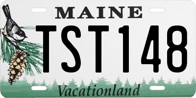 ME license plate TST148