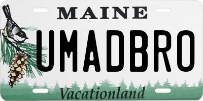 ME license plate UMADBRO