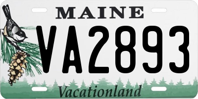 ME license plate VA2893