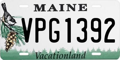 ME license plate VPG1392