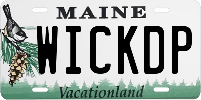 ME license plate WICKDP