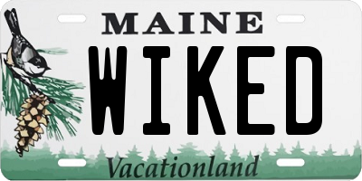 ME license plate WIKED