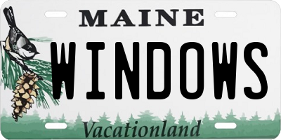 ME license plate WINDOWS