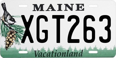 ME license plate XGT263