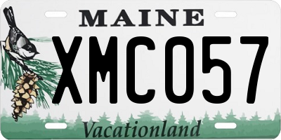 ME license plate XMC057