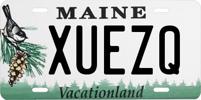 ME license plate XUEZQ