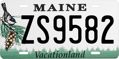 ME license plate ZS9582