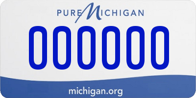 MI license plate 000000