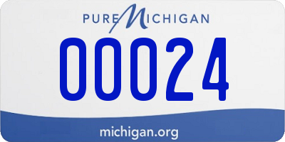 MI license plate 00024