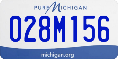 MI license plate 028M156