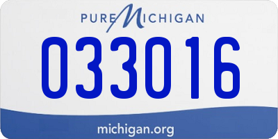 MI license plate 033016