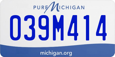 MI license plate 039M414