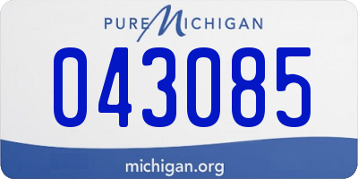 MI license plate 043085