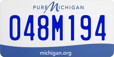 MI license plate 048M194