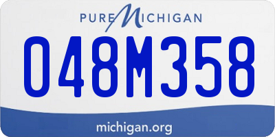 MI license plate 048M358