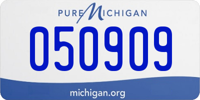 MI license plate 050909