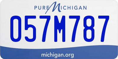 MI license plate 057M787