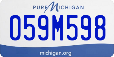 MI license plate 059M598