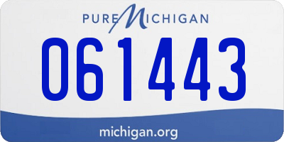 MI license plate 061443