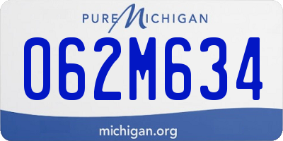 MI license plate 062M634