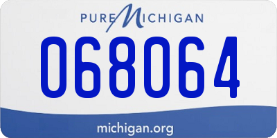 MI license plate 068064