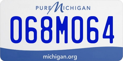 MI license plate 068M064