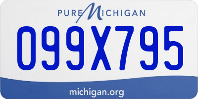 MI license plate 099X795