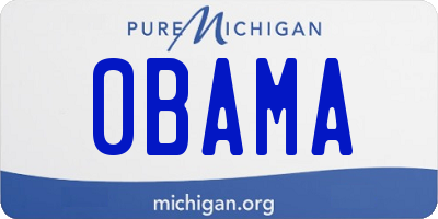 MI license plate 0BAMA