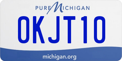 MI license plate 0KJT10