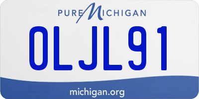 MI license plate 0LJL91