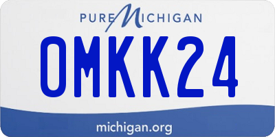 MI license plate 0MKK24