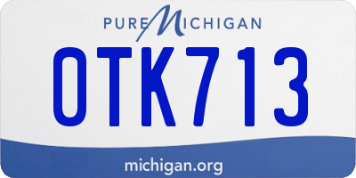 MI license plate 0TK713