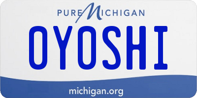 MI license plate 0Y0SHI