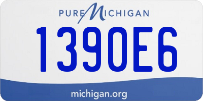 MI license plate 1390E6