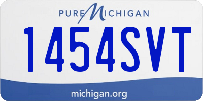 MI license plate 1454SVT