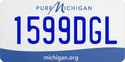 MI license plate 1599DGL