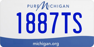 MI license plate 1887TS