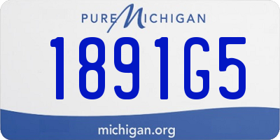 MI license plate 1891G5