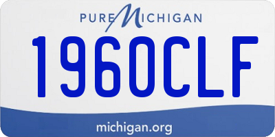 MI license plate 1960CLF